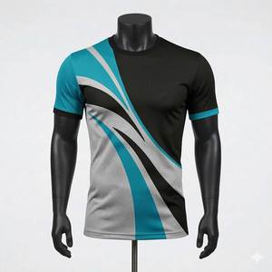 Nouveau design, prix abordable, t-shirts de course pour hommes à séchage rapide, 100% coton, imprimés sur mesure, tissu respirant en toile, vêtements de sport OEM - Product Image 1