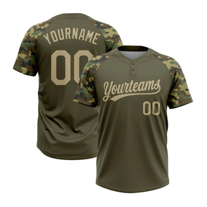 เสื้อเบสบอลทีมของคุณแบบกำหนดเอง เสื้อแขนสั้นลายพรางสำหรับผู้ชาย ผ้าโพลีเอสเตอร์ดูดซับความชื้น ชุดกีฬา - Product Image 5