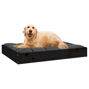 Lit pour chien en bois de pin massif durable, noir, 28,1 x 21,3 x 3,5 pouces, pour animaux de compagnie - Product Image 6