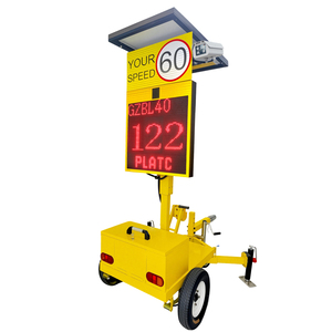 Señal de Límite de Velocidad con Radar Solar, Cámara LPR y Remolque Portátil - Product Image 1