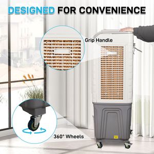 Serbatoio d'acqua grande da 15,85 galloni # Interno/Esterno #   Raffrescatore Evaporativo 3065 CFM 3-in-1 Portatile con Spina UK/AU - Product Image 5
