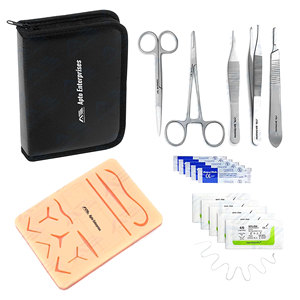 Module de pratique de suture cutanée, kit de suture pour l'entraînement aux sutures chirurgicales, instrument médical, kit de formation pour étudiants - Product Image 1