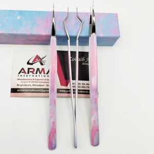 Pinces à épiler en acier inoxydable pour extensions de cils, très vendues, avec couleur et logo personnalisables, pointe précise et durable - Product Image 1