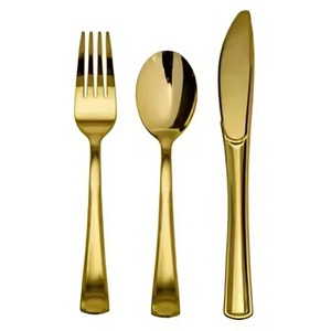 Ensemble de couverts en laiton faits à la main, finition dorée, ensemble d'ustensiles de table élégants pour restaurant, hôtel, banquet, dîner - Product Image 4