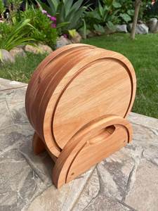 Custom Shape Square Round Acacia Blank Wooden <b>Coaster</b> <b>Drink</b> <b>Coasters</b> <b>for</b> Coffee Table, Glasses, Tabletop - Product Image 6