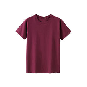 Camiseta de verano para hombre OEM personalizada, de algodón puro, holgada, con cuello redondo y manga corta. - Product Image 4