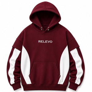 Las sudaderas cortas con capucha son tendencia en la ropa casual masculina. Este estilo de sudadera con cremallera frontal se adapta a la demanda de la moda urbana y ofrece una sudadera con capucha. - Product Image 6