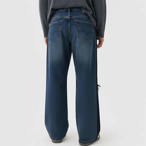 Jeans Rectos Lavados de Invierno con Logotipo Personalizado para Hombre, Pantalones de Mezclilla Transpirables a la Moda - Product Image 2