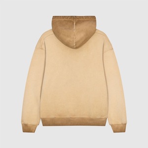 Sudadera con Capucha para Hombre, 100% Algodón, 420 GSM, Peso Pesado, Negra Desgastada, Lavada al Ácido, con Bolsillo Frontal con Logotipo, Estilo Vintage, Invierno - Product Image 4