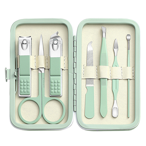 Professional 7 in 1 Stainless Steel Manicure Pedicure <b>Set</b> <b>Nail</b> Clipper Durable Beauty Care Tools Travel Case Custom Logo - Product Image 1
