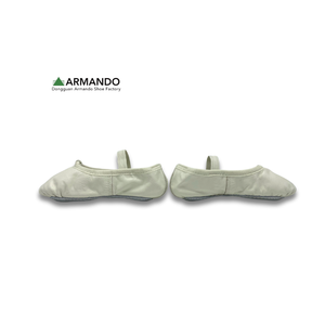 Envío Rápido, Zapatos de Ballet Unisex Blancos, Suela Completa, Cuero Suave, Forro de Algodón, Cordones Elásticos - Product Image 3