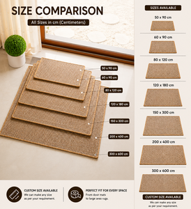 Alfombra de Yute Tejida a Mano, Color Beige, Texturizada, de Fibra Natural, Rústica, Ecológica, para Decoración del Hogar, Venta al Por Mayor - Product Image 5