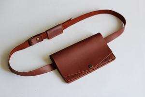 Riñonera de Cuero Genuino con Cinturón Ajustable, Cierre de Cremallera Antirrobo, Estilo Vintage, Unisex, para Viajes y Uso al Aire Libre-LWB-0008B - Product Image 2