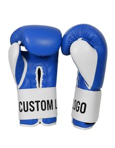 Guantes de Boxeo de Cuero Genuino Hechos a Mano con Velcro, Fabricante OEM ODM - Product Image 2