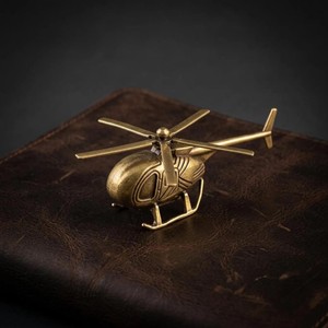 Modelo de Helicóptero en Miniatura de Estilo Antiguo, Artesanía de Metal, Decoración de Escritorio, Adorno Creativo para Oficina y Hogar - Product Image 2
