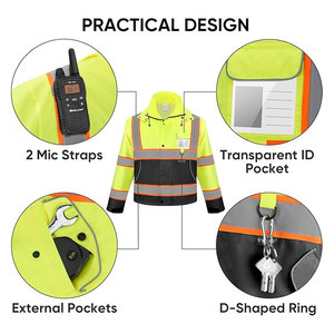<b>Men's</b> <b>Lightweight</b> Waterproof <b>Rain</b> <b>Jacket</b> with Hood Breathable Windproof <b>Rain</b> Shell Coat for Outdoor Work Wear <b>Jacket</b> - Product Image 3