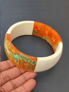 New Design Handmade Epoxy Resin Bangle Stack for Women Daily Wear Party Festive High Quality Luxurious Fashion Jewelry <b>Bracelet</b> - Product Image 5