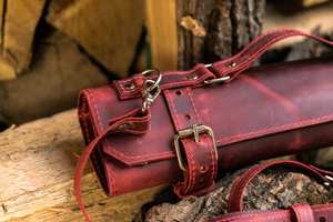Professional Kitchen <b>Tool</b> Bag Cutlery Knife Case Chef <b>Leather</b> Factory Custom Chef <b>Tool</b> Carry <b>Leather</b> Knife <b>Roll</b> Bag LKR-0286 - Product Image 3