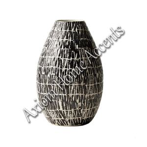 Modern Chic Design <b>Ceramic</b> <b>Vase</b> Axiom Home Accents Floor <b>Vase</b> for Contemporary Home Office Transparent Glaze Type Aluminium - Product Image 1