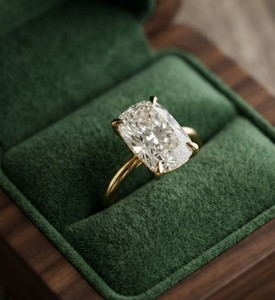 Stretched 2.03 Carat Elongated <b>Cushion</b> Cut Lab Grown Diamond Elongated <b>Cushion</b> Ring F-VS 10K 14K 18K Solid Gold Daily Wear Gift - Product Image 4