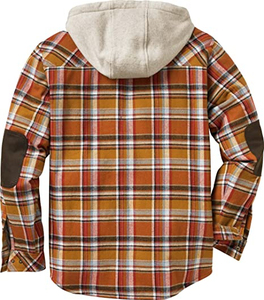 Chaqueta de Franela Personalizada al por Mayor para Hombre, de Invierno, de Alta Calidad, con Capucha, a Cuadros, de Algodón Cepillado, Resistente al Viento, Ecológica, Estilo Urbano - Product Image 2