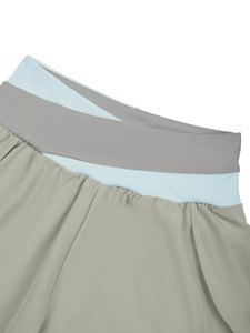 Shorts de sport taille haute pour femme, taille croisée, couleur unie, séchage rapide, style athlétique et fitness - Product Image 3