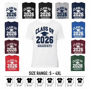 T-shirts personnalisés pour la promotion 2026 – Année de fin d'études – Impression DTF DTG – T-shirts spirituels scolaires – Vente en gros OEM ODM - Product Image 5