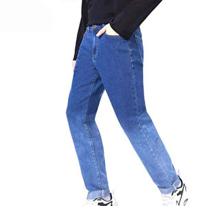 Jeans de Mezclilla para Hombre, Corte Regular, Estilo Urbano, Lavado Desgastado, con Logotipo Personalizado, Servicio OEM, Venta al Por Mayor - Product Image 5