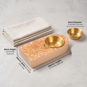 Brûleur à Bakhoor en bois sculpté, motif arche, calligraphie arabe, support d'encens Oud avec coupelle à charbon en métal doré amovible pour la maison - Product Image 2