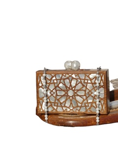 กระเป๋าคลัทช์สำหรับผู้หญิงงานทำมือสไตล์โบฮีเมียนพิเศษทำจากอินเดียปักลายมุกสำหรับชุดเดรสแฟชั่นอิสลาม - Product Image 5