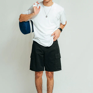 Custom Summer Streetwear Vintage Short Half <b>Pants</b> Loose Work Shorts Fashion Men's Shorts Baggy Denim Jean Shorts Men - Product Image 1