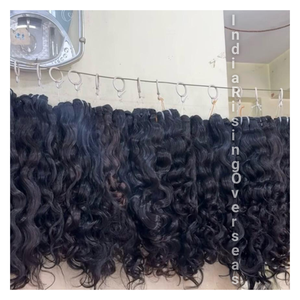 ผมแท้แบบอินเดีย Remy ลอนธรรมชาติ  แบบเย็บสองชั้น  ต่อผมแบบเส้นดิบ น้ำหนัก 100 กรัม ขายส่งจากโรงงานโดยตรง - Product Image 1