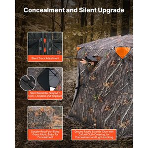 Capanno da Caccia Portatile e Resistente a 270 Gradi con Vista Panoramica, per 4-5 Persone, Pop-Up, con Borsa per il Trasporto - Product Image 3
