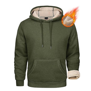 <b>Sherpa</b> Winter Zipper-Up Hooded <b>Lined</b> Eco-Friendly 100% Cotton Knitted Weave Custom Logo Digital Printing High Quality Reasonable - Product Image 1