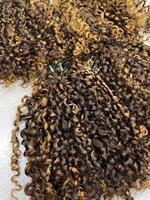 Extensions de cheveux humains Remy vietnamiens à cuticules alignées, 100 % non traités, bouclés style Pixie, pour tissage de cheveux – Vente chaude