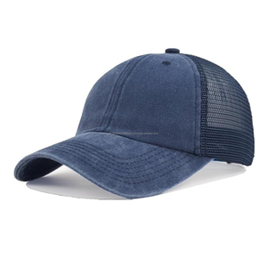 Casquette de baseball Vintage Trucker-5 panneaux broderie 3D de qualité supérieure unisexe tailles M/L/XL/XXL | fermeture à boucle en métal | couronne souple - Product Image 1