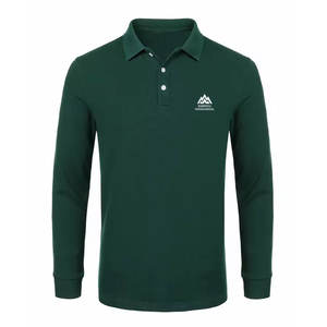 Chemises polo à manches longues pour hommes, couleur unie, nouvelle arrivée, style tendance, coton, prix raisonnable, vente en gros - Product Image 1