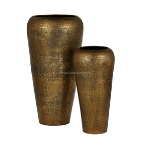 High Quality Modern Design Aluminum <b>Tabletop</b> Vase Antique Silver Finish Eco-Friendly Aftermarket Generic Part for Wedding Decor - Product Image 3
