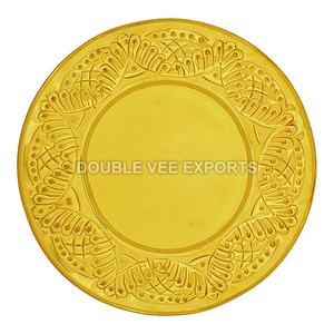 Patera de Latón Tallada a Mano |   Plato de Comunión Grabado para Iglesia – DOUBLE VEE EXPORTS - Product Image 2
