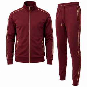 Conjunto Deportivo Personalizado Extra Grande para Hombre, de Algodón y Felpa, Estilo Informal, de 2 Piezas, Sin Marca - Product Image 3