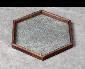 Retro Tachibana <b>Tray</b> Rectangular Plate Home Wooden Dessert <b>Tea</b> <b>Tray</b> Glass Fruit <b>Tray</b> - Product Image 2