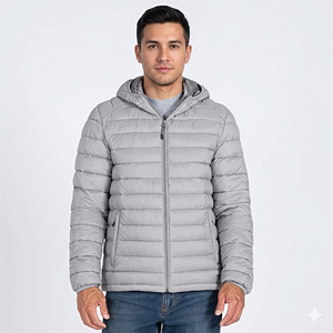 Wholesale Price New Arrival <b>Light</b> <b>Weight</b> Oversized Bubble Winter Waterproof Custom Canvas Stand Collar Men Puffer <b>Jacket</b> - Product Image 1