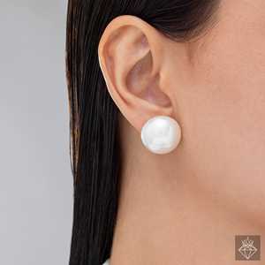 PRAO Oversize <b>Pearl</b> Stud <b>Earrings</b> Elegant and Luxurious Fashion Accessory - Product Image 2