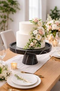 Base para Pastel Minimalista de Mármol Negro, Perfecta para Decoración del Hogar, Eventos y Exhibición Elegante en Mesa, Venta al por Mayor desde India - Product Image 6