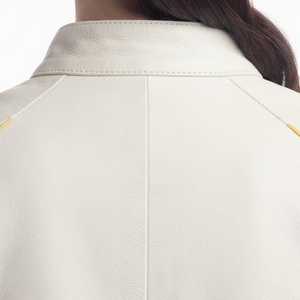 Chaqueta de Cuero para Motociclista Personalizada para Mujer, Chaqueta de Moto de Alta Calidad con Cinturón para Mujer - Product Image 4