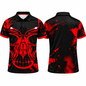 Maillot de football géométrique rouge, noir et blanc pour homme, manches courtes, respirant, coupe athlétique, toutes saisons, impression sublimée - Product Image 6