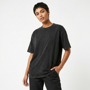 T-shirt Homme Vintage Personnalisé en Coton 100% Lavé à l'Acide 250 g/m² de Haute Qualité – T-shirt Vierge Vintage Personnalisable - Product Image 3