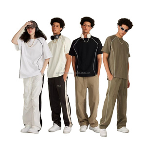 Été 305 couleur unie lourde à savoir bord T-shirt à manches courtes Europe et les États-Unis ins street oversized - Product Image 1