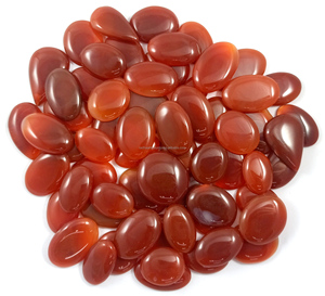 Cabujón de cornalina natural, envoltura de alambre y fabricación de joyas, parte posterior plana, hecho a mano, cornalina pulida, piedras preciosas sueltas, lote al por mayor - Product Image 2