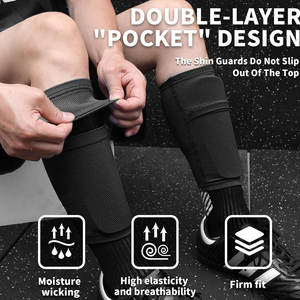 Espinilleras de fútbol personalizadas con correas ajustables para pantorrilla y protección térmica para jugadores de fútbol - Product Image 5